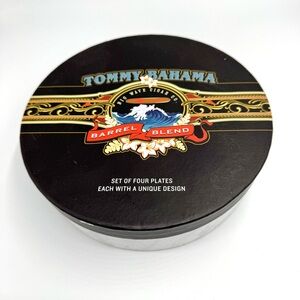 Tommy Bahama Big Wave Cigar Barrel Blend 7” plate set of 4 Limited Edition 2017